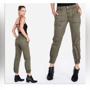 Express High Waisted Olive Green Pants
